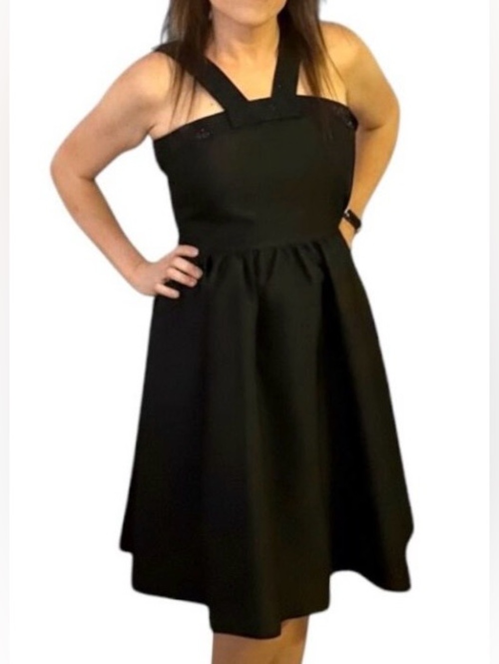 NWT Kate Spade A-line Dress Sz 4 Black Halter Sparkly Party Glam - w/ pockets!